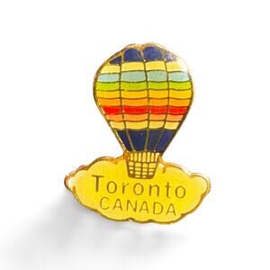 Toronto Canada Hot Air Balloon Enamel Lapel Pin Souvenir